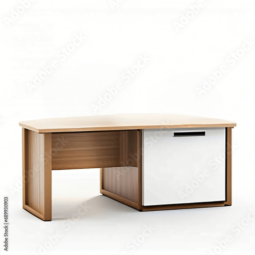 desk on isolated white background