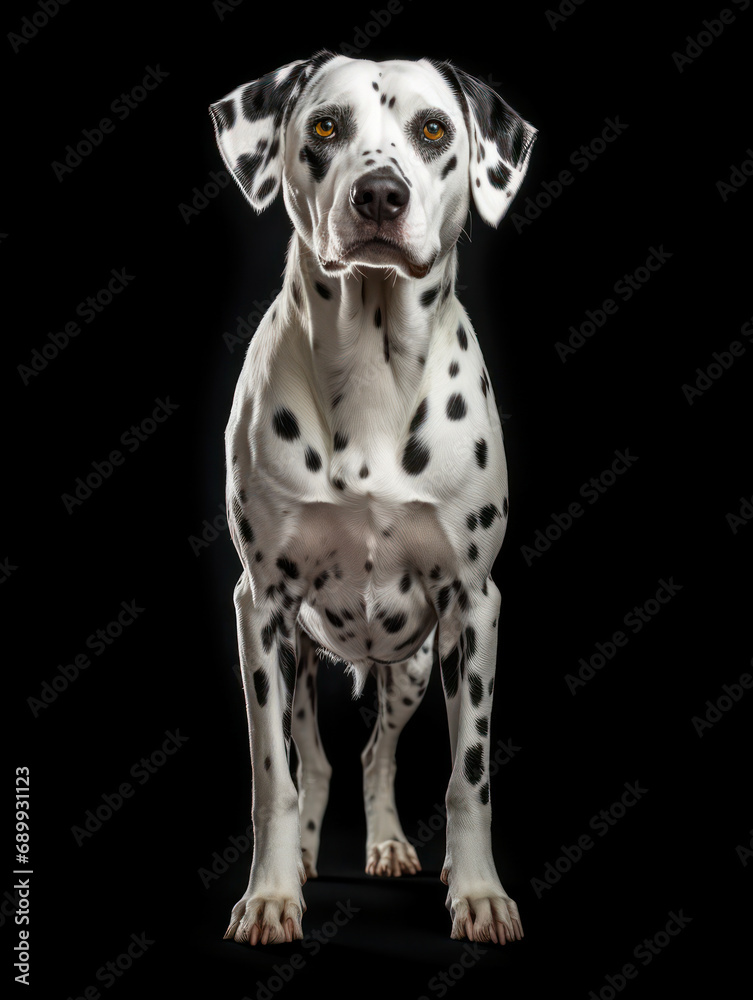 Dalmatian Dog Studio Shot, Isolated on Clear Background, Generative AI