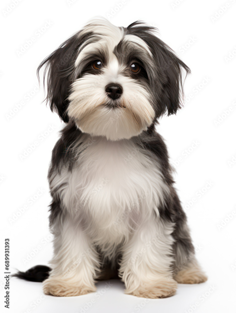 Havanese Dog Studio Shot, Isolated on Clear Background, Generative AI