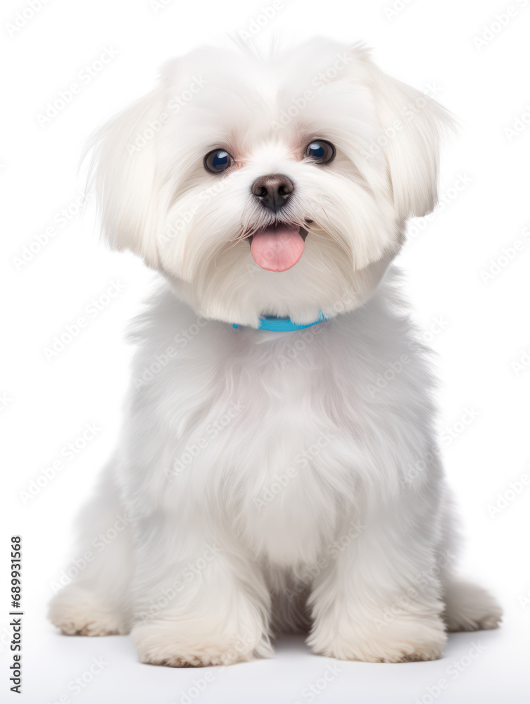 Maltese Dog Studio Shot, Isolated on Clear Background, Generative AI Maltese Dog Studio Shot, Isolated on Clear Background, Generative AI