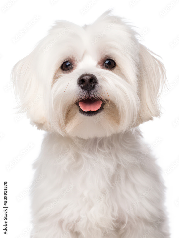 Maltese Dog Studio Shot, Isolated on Clear Background, Generative AI Maltese Dog Studio Shot, Isolated on Clear Background, Generative AI