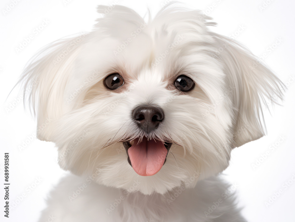 Maltese Dog Studio Shot, Isolated on Clear Background, Generative AI Maltese Dog Studio Shot, Isolated on Clear Background, Generative AI