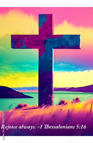 rainbow cross photo
