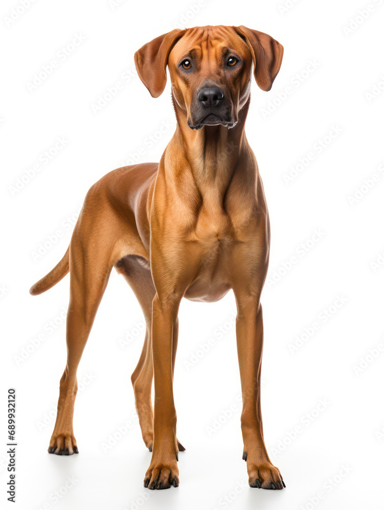 Rhodesian Ridgeback Dog Studio Shot, Isolated on Clear Background, Generative AI