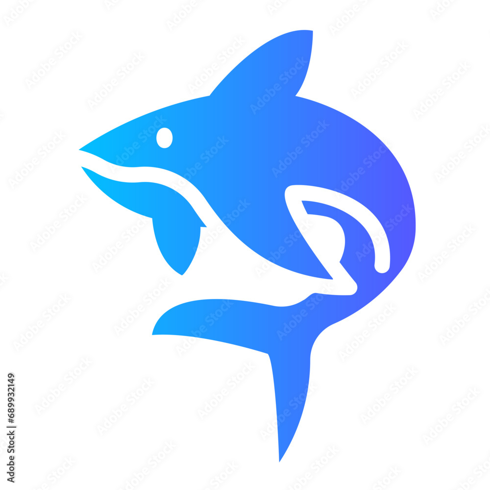 Obraz premium shark Gradient icon