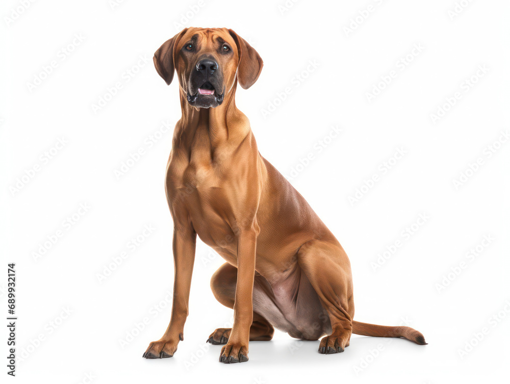 Rhodesian Ridgeback Dog Studio Shot, Isolated on Clear Background, Generative AI