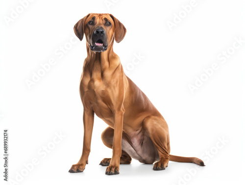 Rhodesian Ridgeback Dog Studio Shot  Isolated on Clear Background  Generative AI