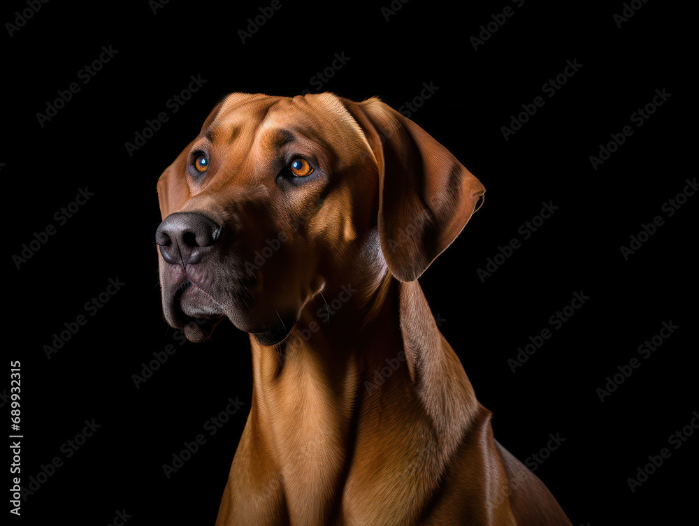Rhodesian Ridgeback Dog Studio Shot, Isolated on Clear Background, Generative AI Rhodesian Ridgeback Dog Studio Shot, Isolated on Clear Background, Generative AI
