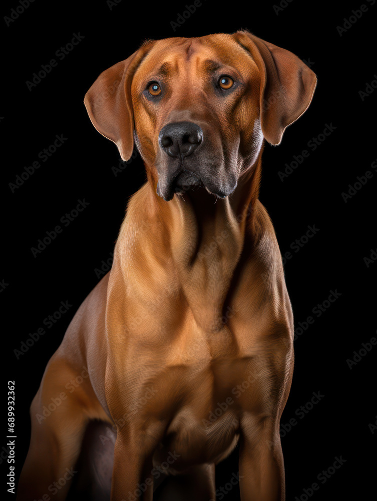 Rhodesian Ridgeback Dog Studio Shot, Isolated on Clear Background, Generative AI Rhodesian Ridgeback Dog Studio Shot, Isolated on Clear Background, Generative AI