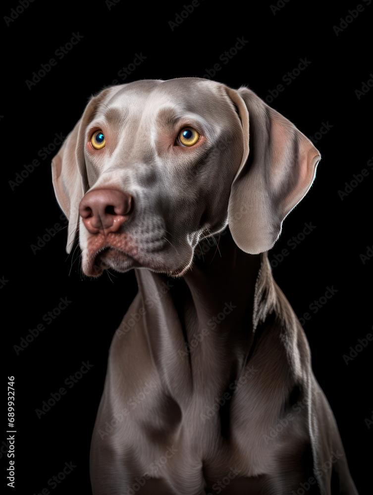 Weiamaraner Dog Studio Shot, Isolated on Clear Background, Generative AI Weiamaraner Dog Studio Shot, Isolated on Clear Background, Generative AI