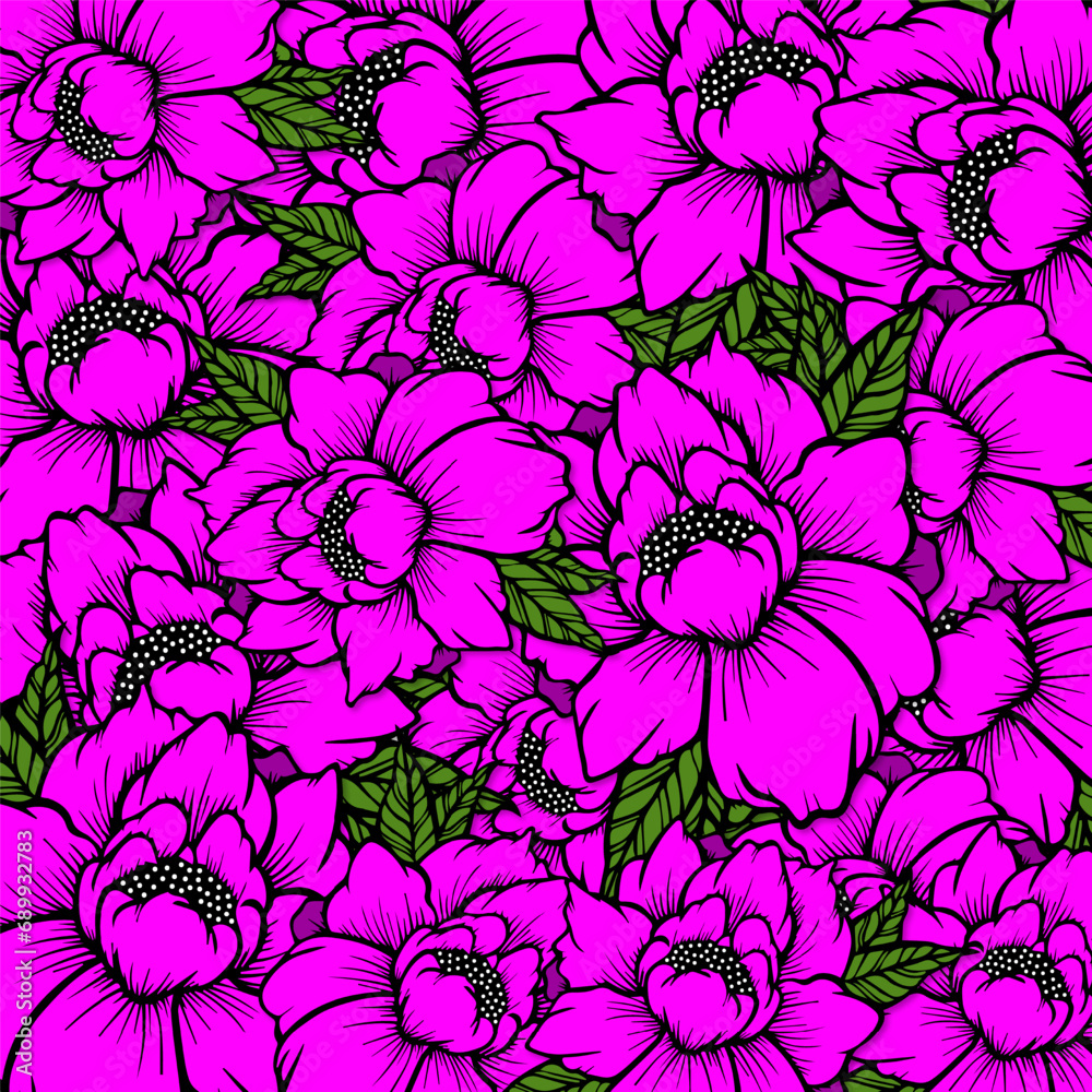 Flowers Pattern With Vector Style