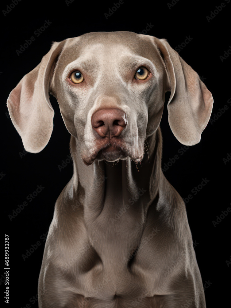 Weiamaraner Dog Studio Shot, Isolated on Clear Background, Generative AI Weiamaraner Dog Studio Shot, Isolated on Clear Background, Generative AI