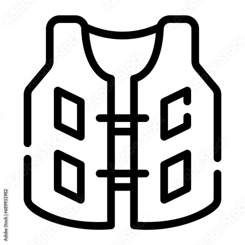 life vest Line Icon