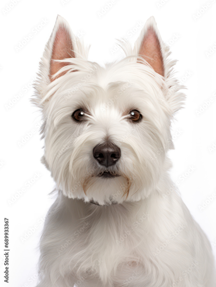 West Highland White Terrier Dog Studio Shot, Isolated on Clear Background, Generative AI West Highland White Terrier Dog Studio Shot, Isolated on Clear Background, Generative AI