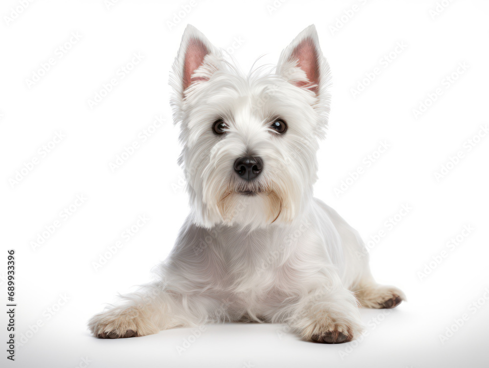 West Highland White Terrier Dog Studio Shot, Isolated on Clear Background, Generative AI West Highland White Terrier Dog Studio Shot, Isolated on Clear Background, Generative AI