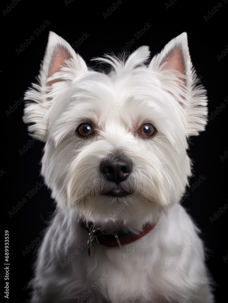West Highland White Terrier Dog Studio Shot, Isolated on Clear Background, Generative AI West Highland White Terrier Dog Studio Shot, Isolated on Clear Background, Generative AI