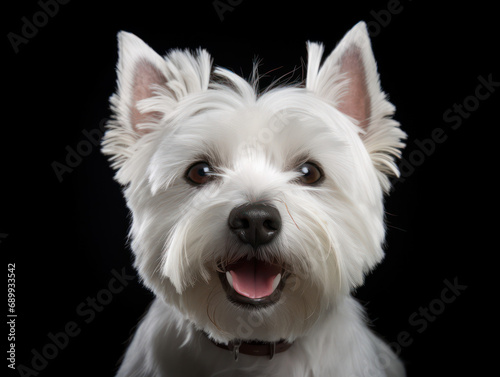 West Highland White Terrier Dog Studio Shot, Isolated on Clear Background, Generative AI © Vig