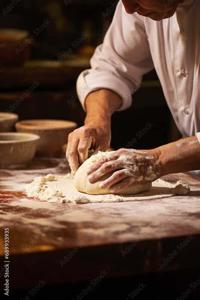 the process of working the dough