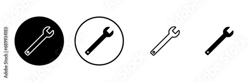 Fototapeta Naklejka Na Ścianę i Meble -  wrench icons set. Wrench vector icon. Spanner symbol