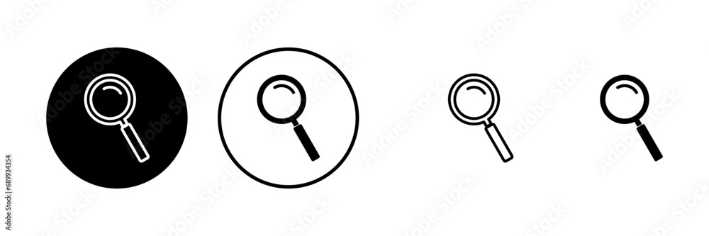 Search icons set. Glass vector icon. search magnifying glass icon. Find Search icons set. Glass vector icon. search magnifying glass icon. Find