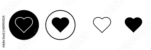 Heart icons set. Heart vector icon. Like icon vector. Love