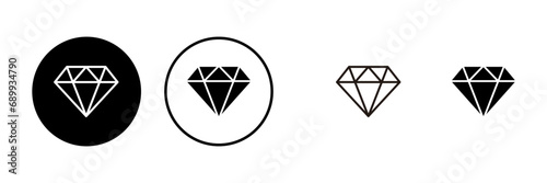 Diamond vector icons set. Diamond vector icon.