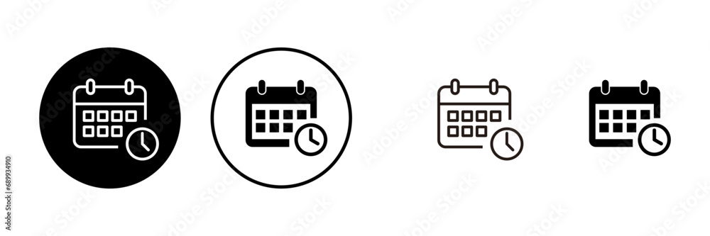 Calendar icons set. Calender symbol. Calendar vector icon. Deadline. Date. Time
