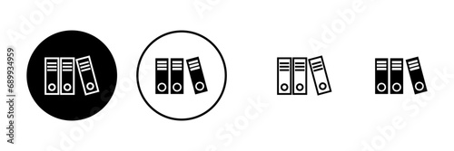 Archive folders icons set. binders vector icon