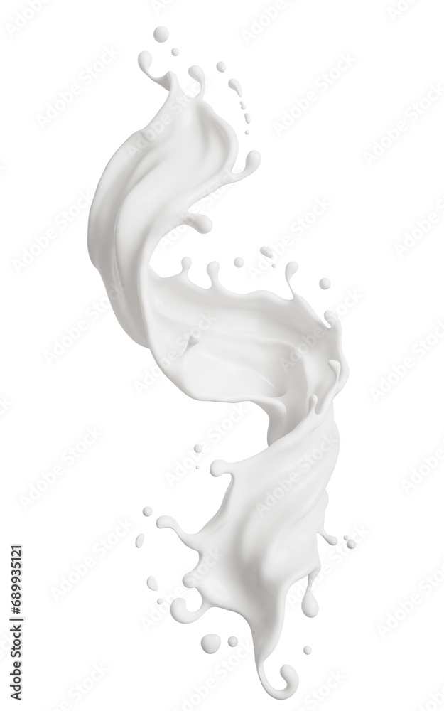 Milk splash and pouring, yogurt or cream 3d illustration. Milk splash and pouring, yogurt or cream 3d illustration.