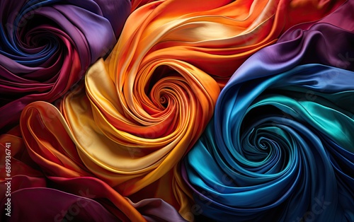 Abstract colorful of the silk texture background.