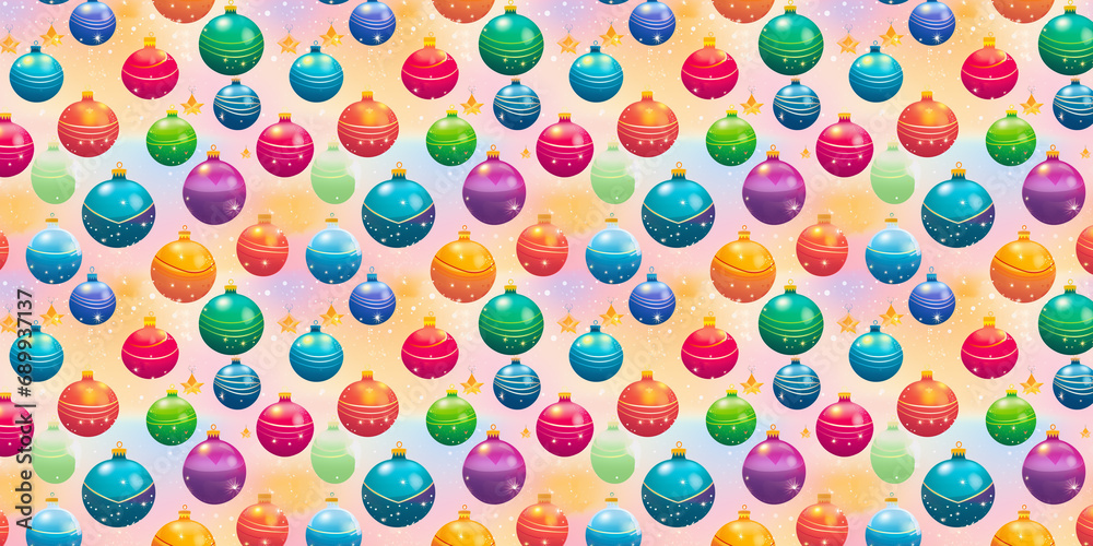 Christmas Baubles Pattern wide Christmas Baubles Pattern wide