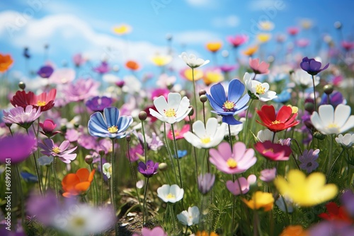 Flowers  background image  flower field  brightness  freshness  scenery  landscape  nature