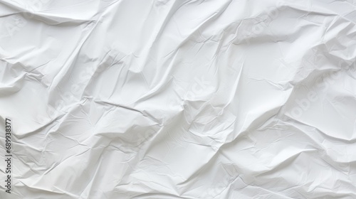 White wrinkled paper background with texture