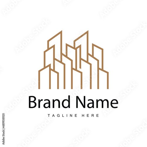 Modern City Building Logo Design  Luxurious and Simple Urban Architecture