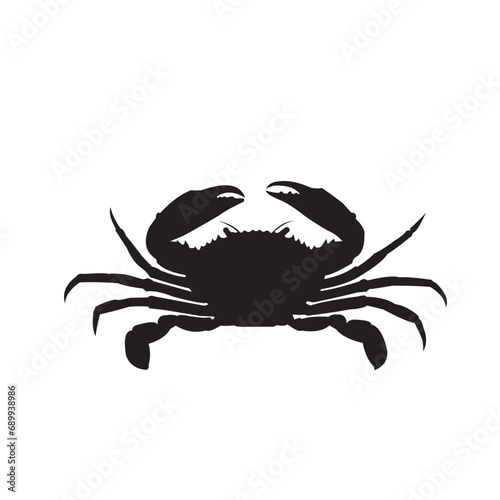 
Vector Illustration Silhouette of a crab on a white background