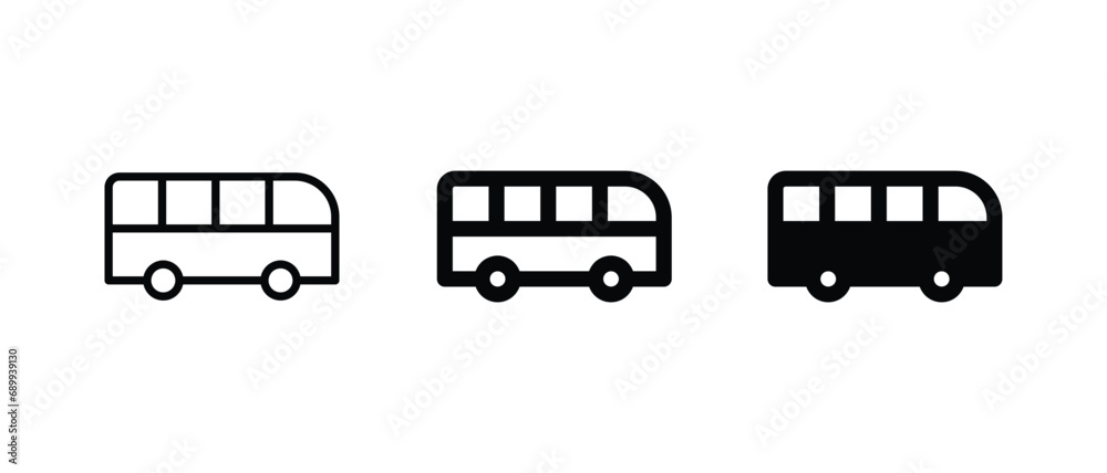 Bus icon set, Transportation icon vector for web, ui, and mobile apps Bus icon set, Transportation icon vector for web, ui, and mobile apps