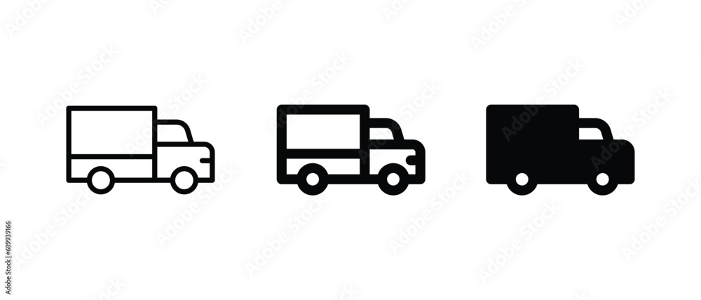 Pickup Truck icon set vector for web, ui, and mobile apps Pickup Truck icon set vector for web, ui, and mobile apps