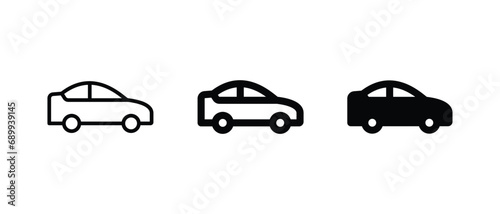 Car icon set vector for web, ui, and mobile apps
