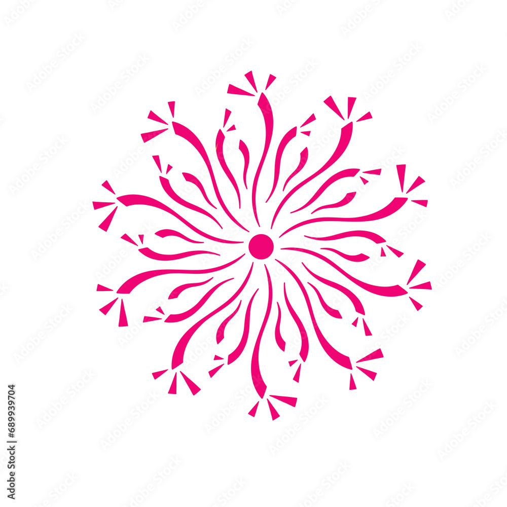 Fototapeta premium flat art firework illustration