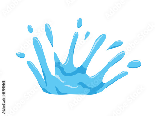 Water spatter, splash in motion, aqua spray, splatter, watery design element