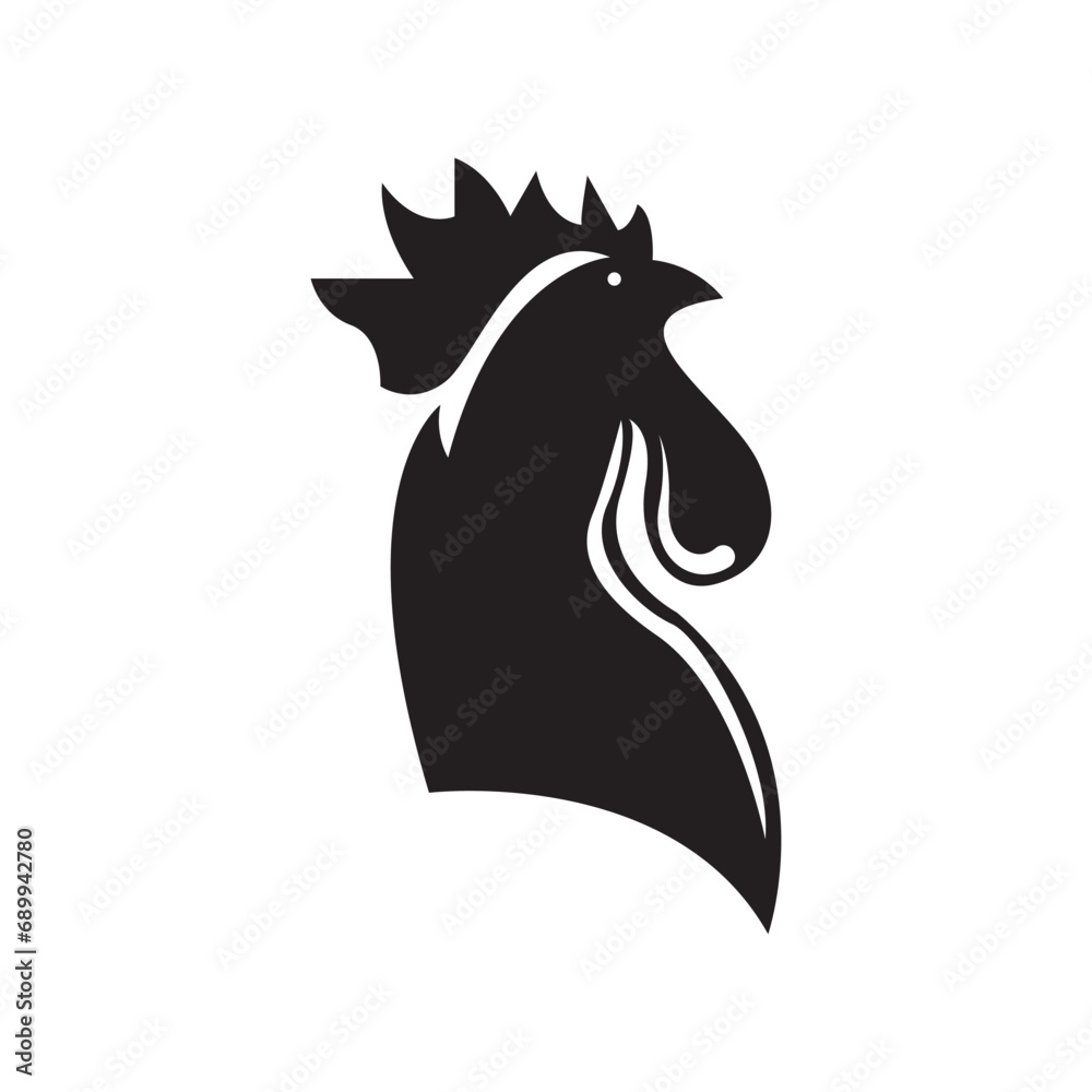 rooster logo icon design illustration. rooster logo icon design illustration.