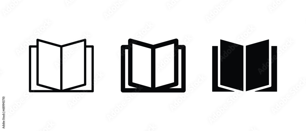 Book icon vector illustration for web, ui, and mobile apps Book icon vector illustration for web, ui, and mobile apps