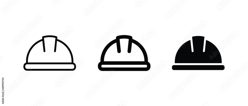 Helmet icon vector illustration. Construction helmet icon. for web, ui, and mobile apps - obrazy, fototapety, plakaty 