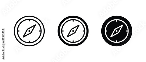 Compass icon vector illustration for web, ui, and mobile apps