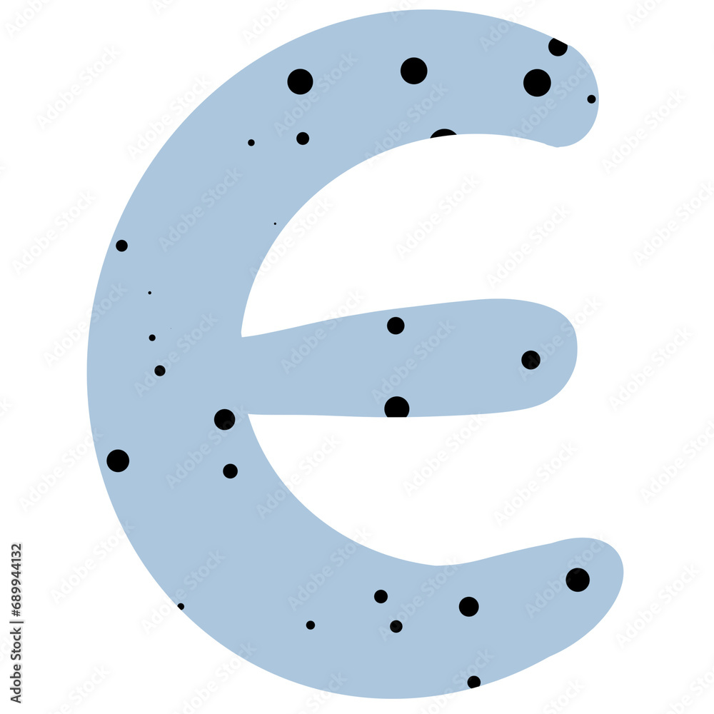 English alphabet elements, minimalist style English letters