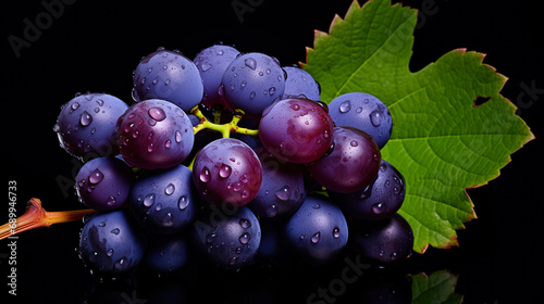 Wallpaper Mural Delicious Fresh Grapes on a Dark Background Torontodigital.ca