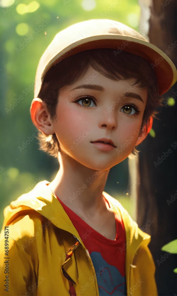 Portrait animation kid gentle portrait of a child Portrait animation kid gentle portrait of a child