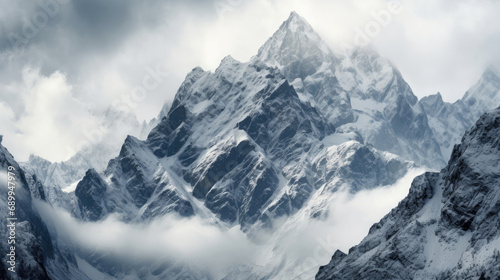 Snowy mountains close-up © Venka