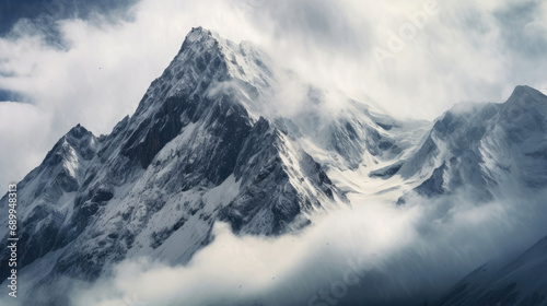 Snowy mountains close-up © Veniamin Kraskov