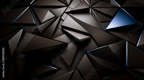 3D Abstract Artistic Geometric Wallpaper. Vibrant Triangle Polygon Pattern for Creative Illustrations and Modern Digital Designs. Futuristic, Dynamic, and Technology Concept Background.